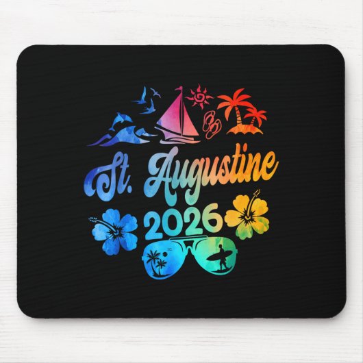 St. Augustine Florida 2026 Vacation Tie Dye Summer Muismat (Voorkant)