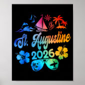 St. Augustine Florida 2026 Vacation Tie Dye Summer Poster (Voorkant)