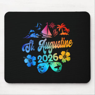 St. Augustine Florida 2026 Vakantie Tie Dye Zomer Muismat