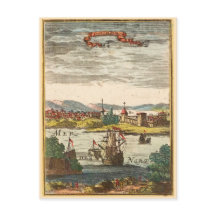 St. Augustine Florida Antiek 1686 Engraving