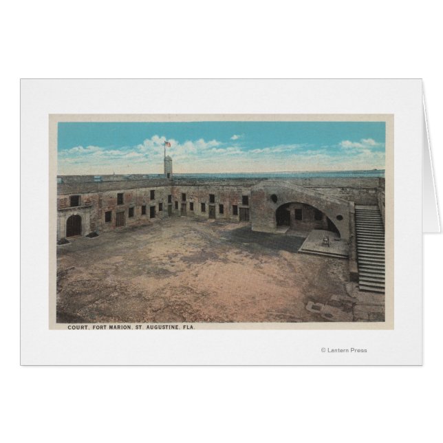 St. Augustine, Florida - Bird's Eye of Ft. Mario (Voorkant Horizontaal)