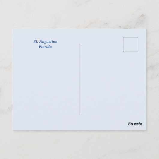 St.Augustine, Florida Briefkaart (Achterkant)