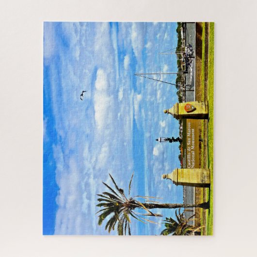 St Augustine Florida Castillo de San Marcos Sign Legpuzzel (Verticaal)