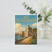 St. Augustine Florida Castillo GeoSaga Briefkaart (Staand voorkant)