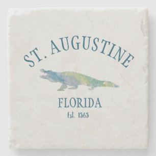 St Augustine Florida Est Beach Alligator Stenen Onderzetter