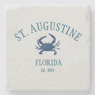 St Augustine Florida Est Beach Blauwe Krab Stenen Onderzetter