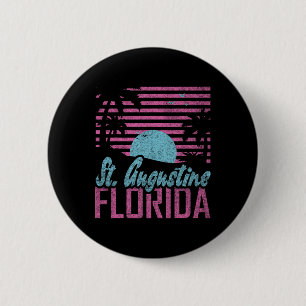 St. Augustine Florida Fl Citrus Staat Miami Sfeer  Ronde Button 5,7 Cm