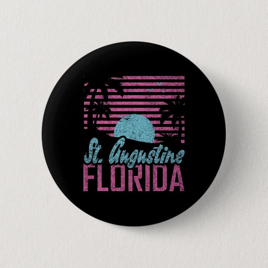 St. Augustine Florida Fl Citrus Staat Miami Sfeer Ronde Button 5,7 Cm (Voorkant)