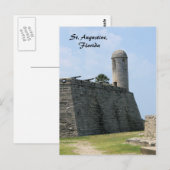 St. Augustine Florida fort castillo de san marcos Briefkaart (Voorkant / Achterkant)