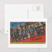 St. Augustine, Florida - Grote Letter Scenes 2 Briefkaart (Voorkant / Achterkant)