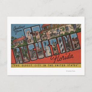 St. Augustine, Florida - Grote Letter Scenes 2 Briefkaart
