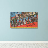 St. Augustine, Florida - Grote Letter Scenes 2 Canvas Afdruk (Insitu (Houten vloer))