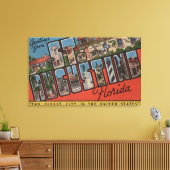 St. Augustine, Florida - Grote Letter Scenes 2 Canvas Afdruk (Insitu (Woonkamer))