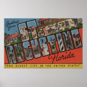 St. Augustine, Florida - Grote Letter Scenes 2 Poster (Voorkant)
