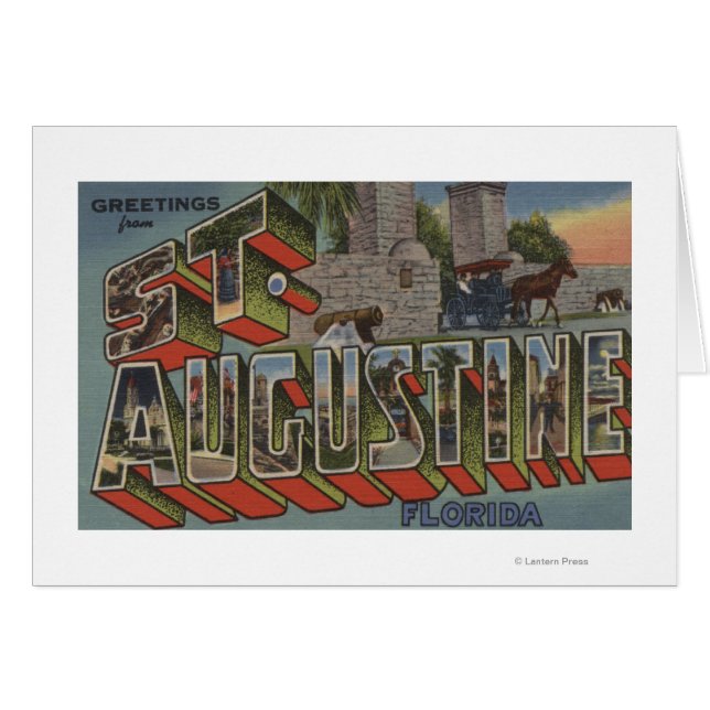 St. Augustine, Florida - Grote letterscènes (Voorkant Horizontaal)