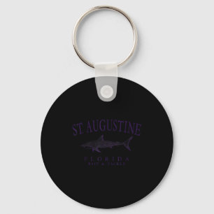 St augustine florida haai vintage pruim kunst sleutelhanger