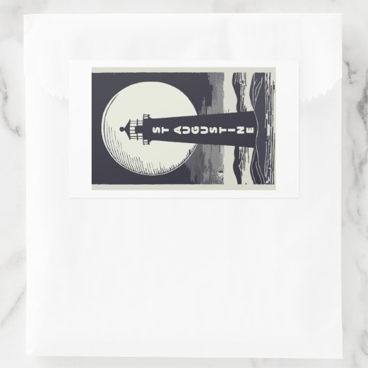 St. Augustine Florida Lighthouse Moon Rechthoekige Sticker (Tas)