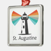 St. Augustine Florida Lighthouse Rainbow Metalen Ornament (Links)