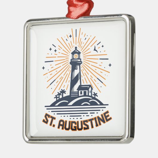 St. Augustine Florida Lighthouse Sunrise Metalen Ornament (Links)