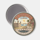 St. Augustine Florida Magneet (Voorkant / Achterkant)
