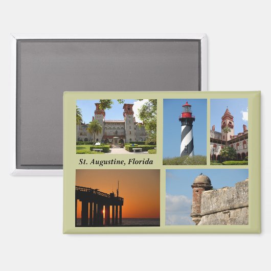 St. Augustine, Florida Magneet (Voorkant / Achterkant)