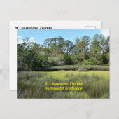 St. Augustine, Florida moerasland Feestdagenkaart (Voorkant / Achterkant)