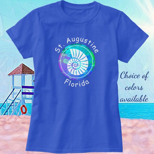St. Augustine Florida Nautilus Seashell T-shirt