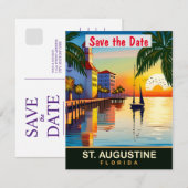 St Augustine Florida Pier Gouden Trouw Uitnodiging (Voorkant / Achterkant)