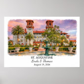 St. Augustine Florida Poster, Aquarel, Op Maat Poster (Voorkant)