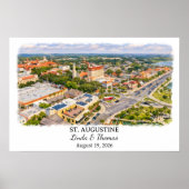St. Augustine Florida Poster, Aquarel, Op Maat Poster (Voorkant)