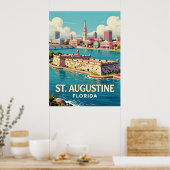 St. Augustine Florida Reis Historische Stad 🏰 Poster (Keuken)