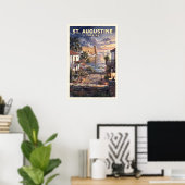 St. Augustine Florida Reis Reclamebord Poster (Thuiskantoor)