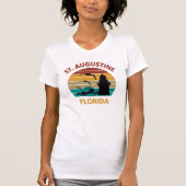 St Augustine Florida Retro Sunset Design T-shirt (Voorkant)