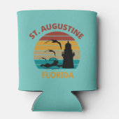 St Augustine Florida Retro Zonsondergang Ontwerp Blikjeskoeler (Achterkant)