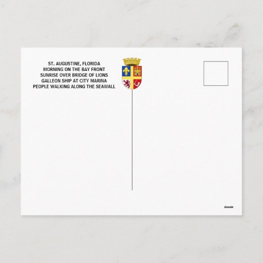 St. Augustine, Florida rivierfront Feestdagenkaart (Achterkant)