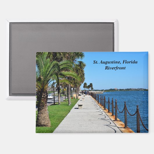 St. Augustine, Florida rivierfront Magneet (Voorkant / Achterkant)