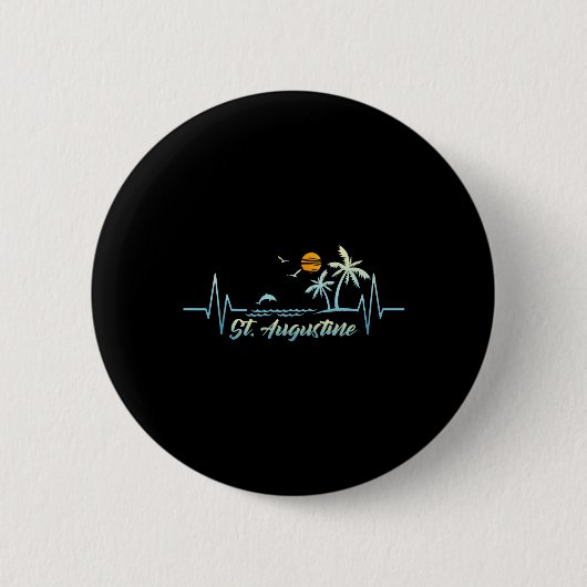 St. Augustine Florida Souvenir Spring Break St. Au Ronde Button 5,7 Cm (Voorkant)