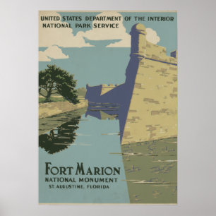 St. Augustine Florida Spaans fort poster