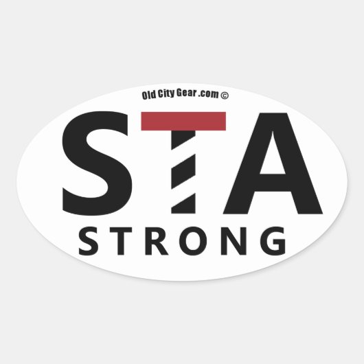 St. Augustine, Florida - STA STRONG Ovale Sticker (Voorkant)