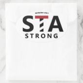 St. Augustine, Florida - STA STRONG Ovale Sticker (Tas)