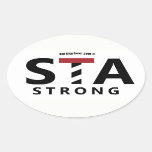 St. Augustine, Florida - STA STRONG Ovale Sticker
