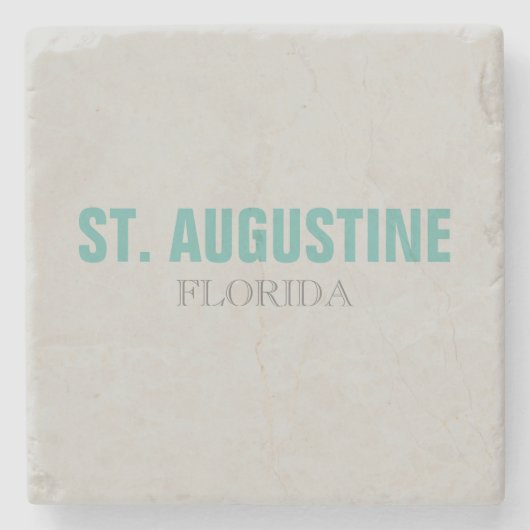 St. Augustine Florida Strand Stijl Stenen Onderzet Stenen Onderzetter (Voorkant)