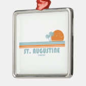 St. Augustine Florida Sun Palm Trees Metalen Ornament (Links)