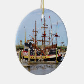St. Augustine Florida The Black Raven Pirate Ship Keramisch Ornament (Rechts)
