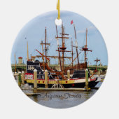 St. Augustine Florida The Black Raven Pirate Ship Keramisch Ornament (Achterkant)