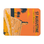 St Augustine Florida Travel Art Vintage Magneet (Horizontaal)