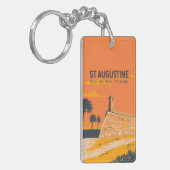 St Augustine Florida Travel Art Vintage Sleutelhanger (Voorkant Links)