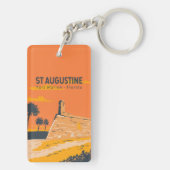 St Augustine Florida Travel Art Vintage Sleutelhanger (achterkant)
