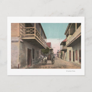St. Augustine, Florida - Uitzicht van Charlotte St Briefkaart
