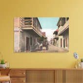 St. Augustine, Florida - Uitzicht van Charlotte St Canvas Afdruk (Insitu (Woonkamer))